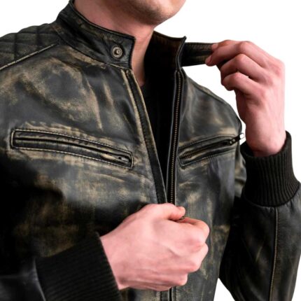 Leather Bomber Jacket