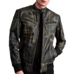 Leather Bomber Jacket - Image 3