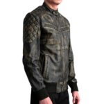 Leather Bomber Jacket - Image 5