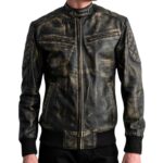 Leather Bomber Jacket - Image 4