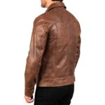 Aura Plus Brown Leather Jacket - Image 4