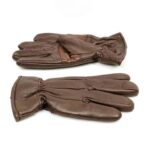 Mens Leather Gloves Brown - Image 2