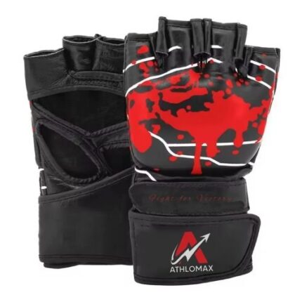 SmashX MMA Gloves Red Leather