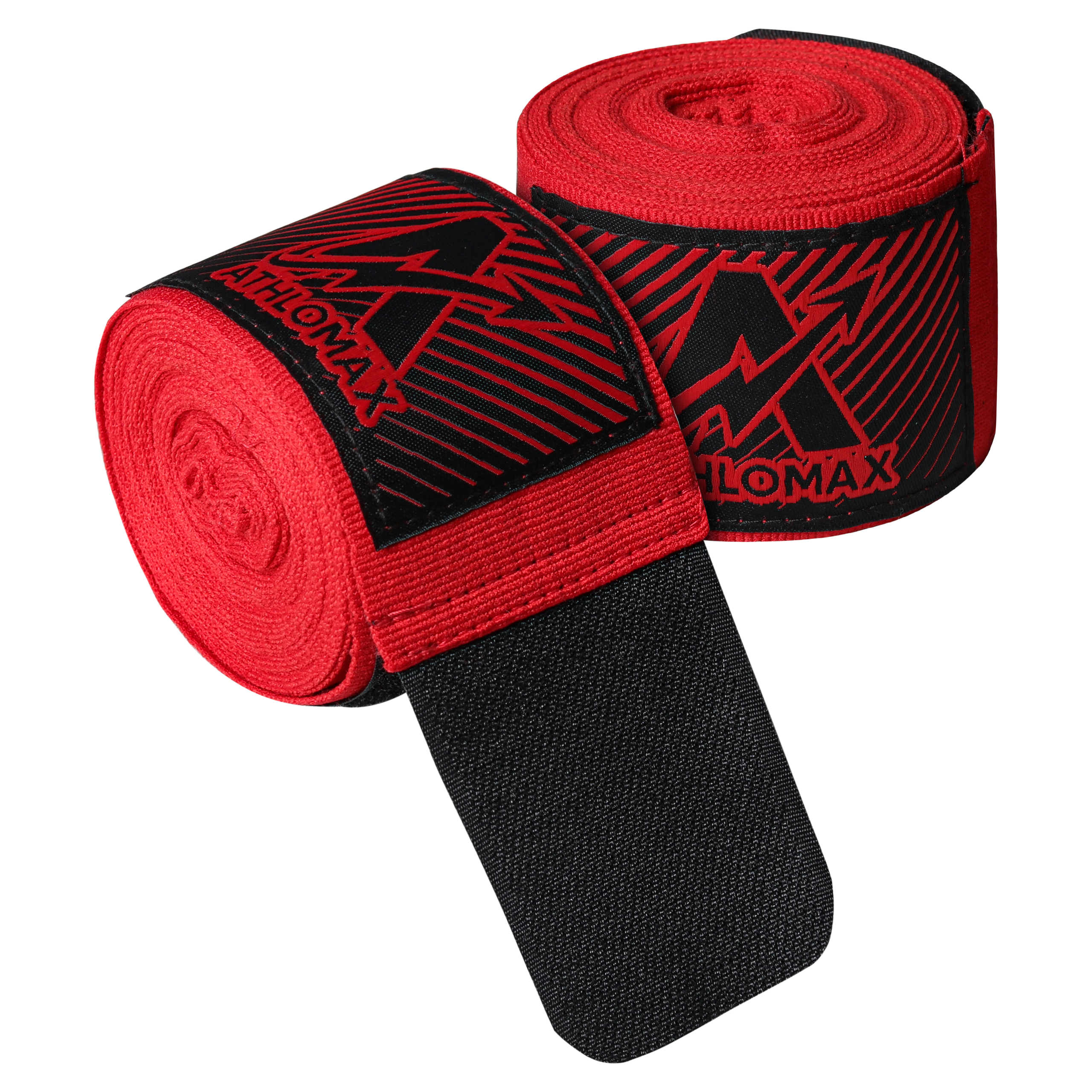 02 Athlomax Professional Boxing Hand Wraps Red - Image 1