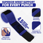Athlomax Professional Boxing Hand Wraps Blue - Image 3