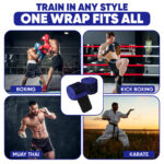 Athlomax Professional Boxing Hand Wraps Blue - Image 5
