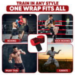Athlomax Professional Boxing Hand Wraps Red - Image 5
