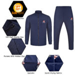 Athlomax Premium Collar Tracksuit Blue C1-BU - Image 7