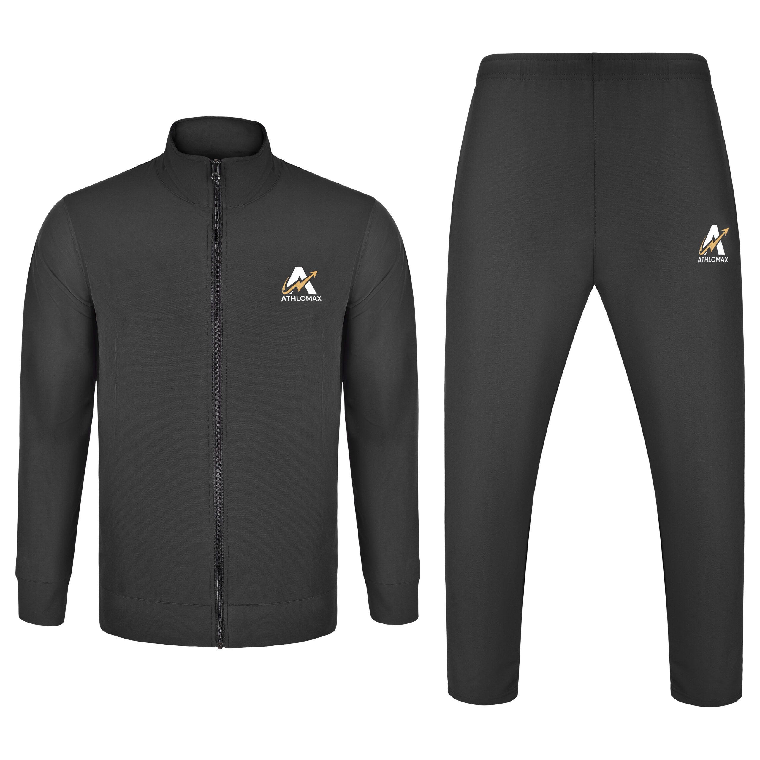 www.photo-club.co.uk Athlomax Premium Collar Tracksuit Black C1-BL - Image 1